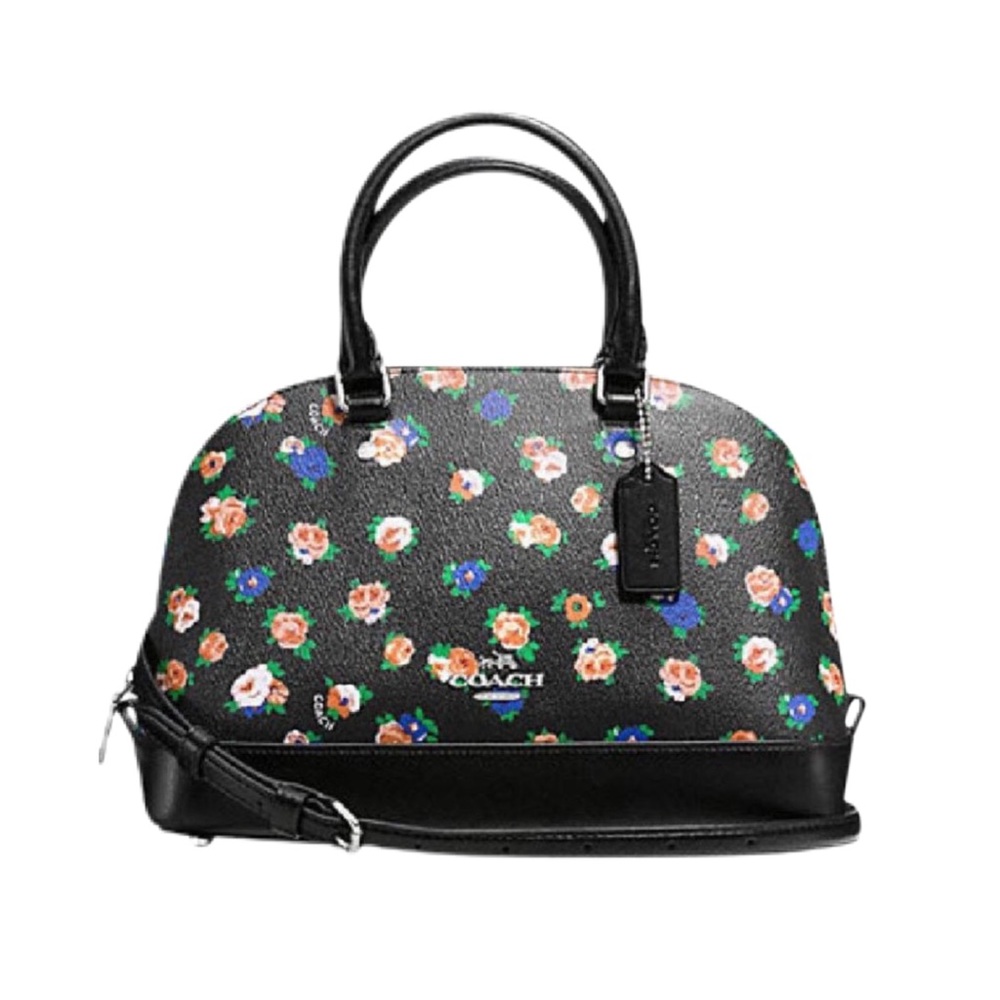 COACH Siera Satchel Crossbody Bully in Tea Rose Floral